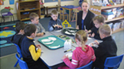 Preschool planting seeds