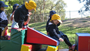 Preschool outdoor imaginative play